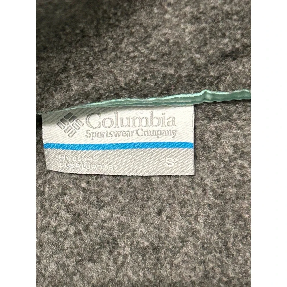 Columbia Fleece Pullover Womens Size S Gray PFG Quarter Snap Long Sleeve Soft